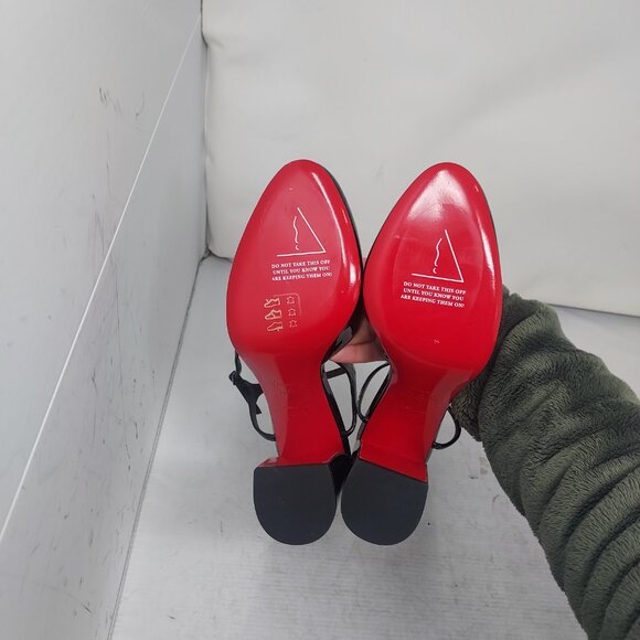 Christian Louboutin Jane Patent Strappy Slingback Pumps - Picture 2 of 14